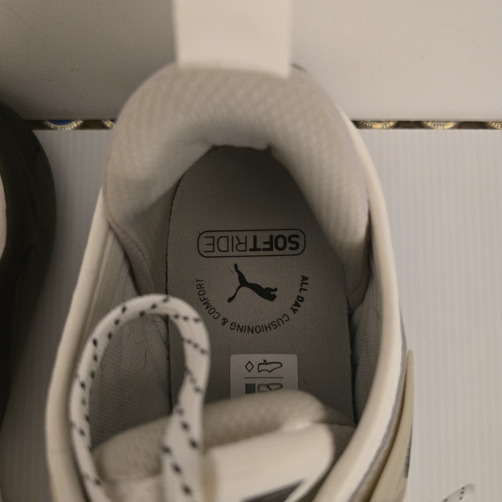 PUMA SoftRide Off White Gym Sneakers Cell Thrill Athletic Shoes Mens Size 8.5 - Picture 4 of 17